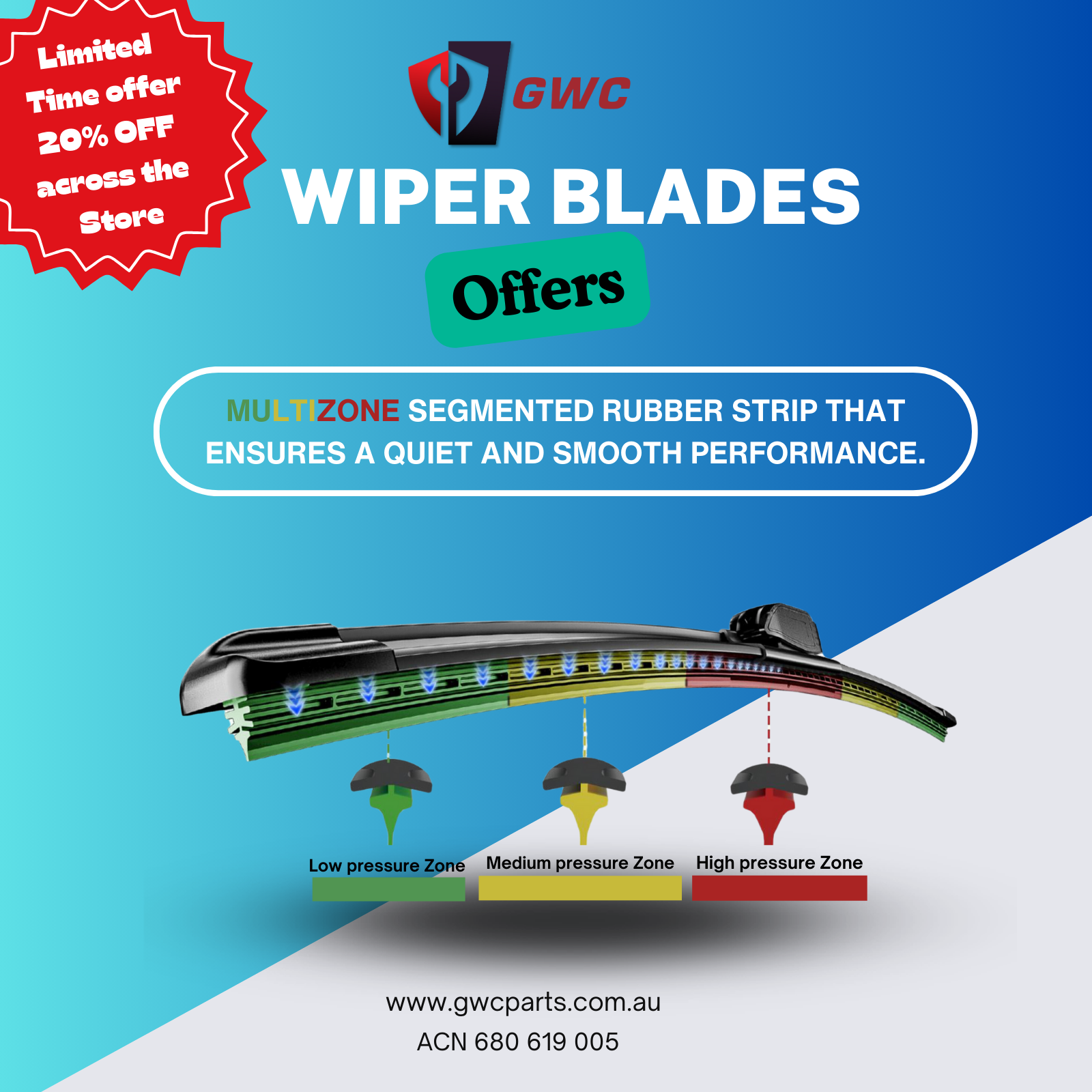 GWC Wiper Blade - 19" > 475mm