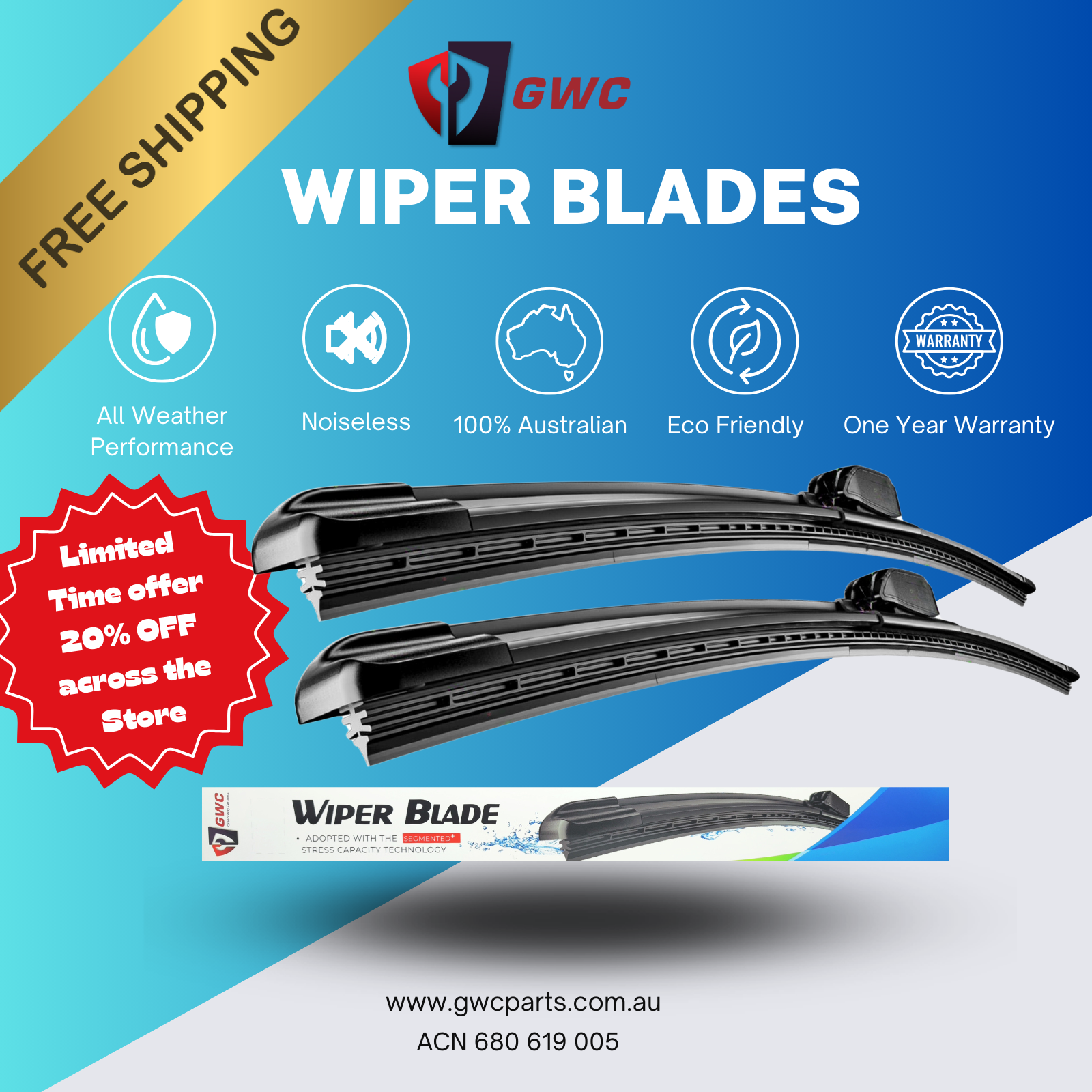 GWC Wiper Blade - 24" > 600mm